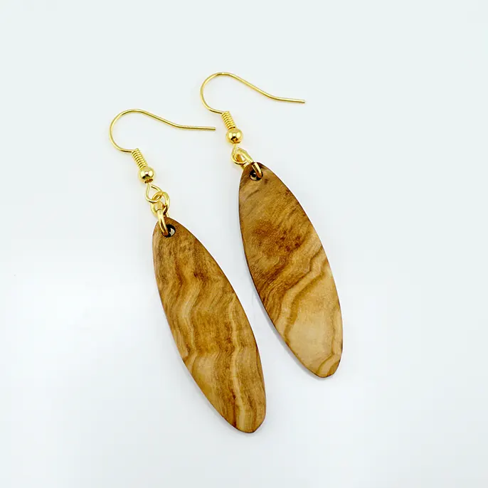 Ohrringe aus Olivenholz