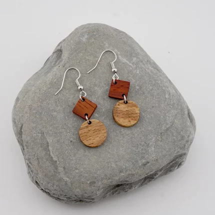 tinyart holzohrringe padouk und buche